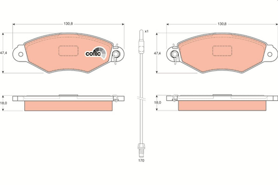 Brake Pad Set, disc brake - GDB1402