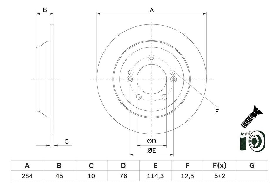 Brake Disc - 0 986 479 G28