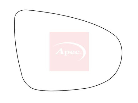 APEC Replacement Stick-On Standard Vehicle Mirror Glass RHS