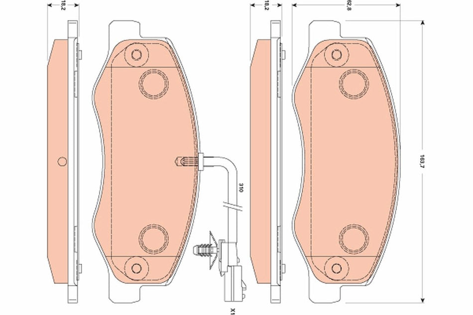 Brake Pad Set, disc brake - GDB1885