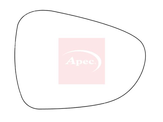 APEC Replacement Stick-On Standard Vehicle Mirror Glass RHS