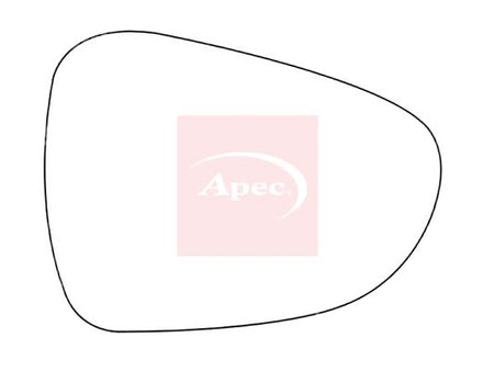 APEC Replacement Stick-On Standard Vehicle Mirror Glass RHS