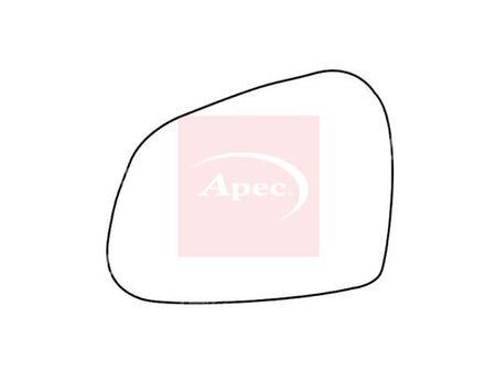 APEC Replacement Stick-On Standard Vehicle Mirror Glass LHS