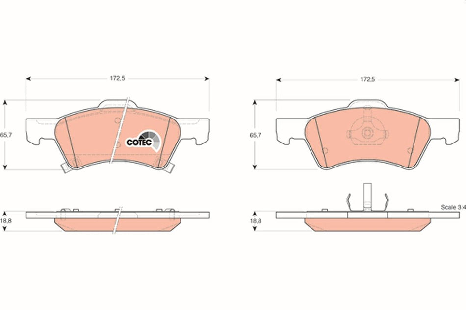Brake Pad Set, disc brake - GDB4129