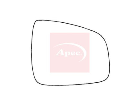 APEC Replacement Stick-On Standard Vehicle Mirror Glass RHS