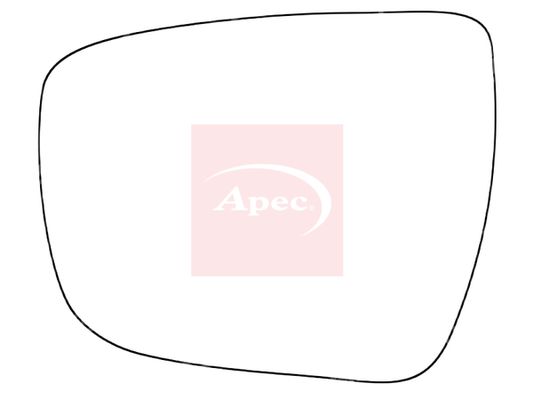 APEC Replacement Stick-On Standard Vehicle Mirror Glass LHS