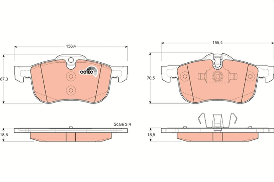 Brake Pad Set, disc brake - GDB1374